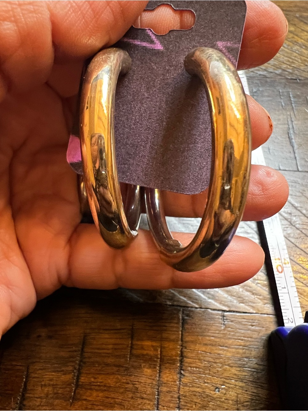 Two Tone Hoop Earrings